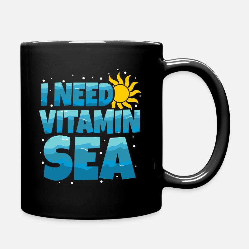 Meer - Tasse einfarbig - Schwarz