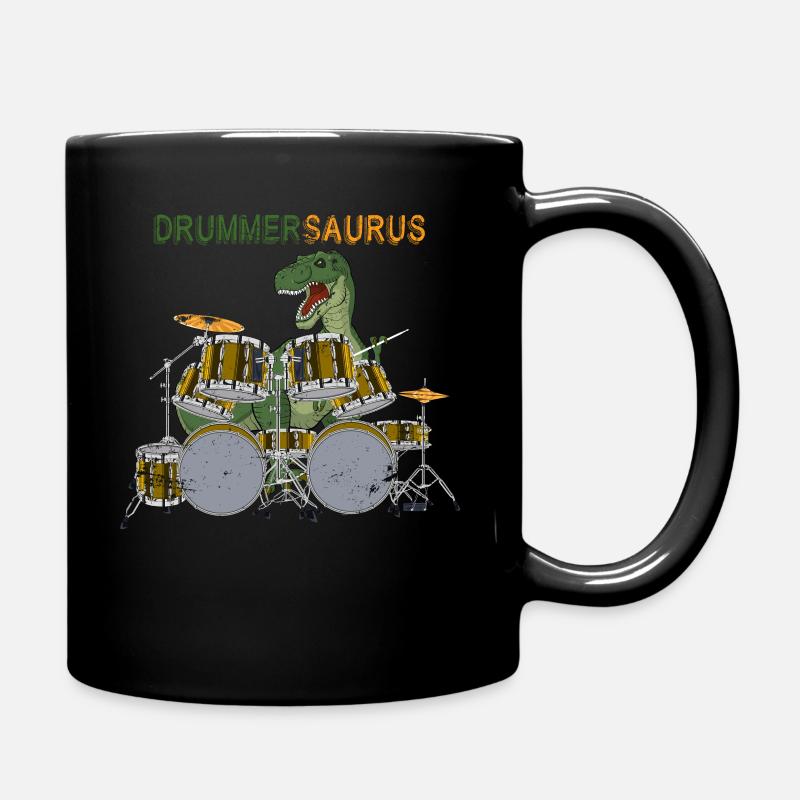 Schlagzeug T-Rex - Tasse einfarbig - Schwarz