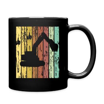 Excavator Children - Full Colour Mug - black - Right