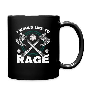 I Would Like To Rage Tabletop Barbarian Role - Tasse einfarbig - Schwarz - Rechts