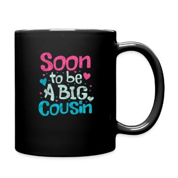 Grossesse grosse cousine - Mug uni - noir - Droite
