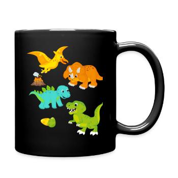 Cadeau pour bébés Dino Kids World - Mug uni - noir - Droite