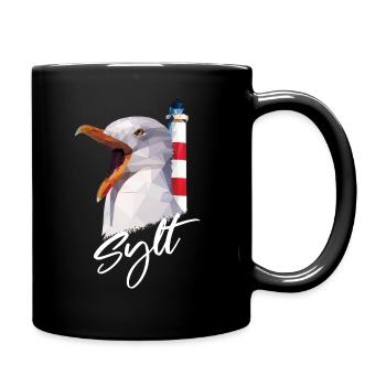 Sylt Westerland Nordsee Insel Geschenk - Tasse einfarbig - Schwarz - Rechts