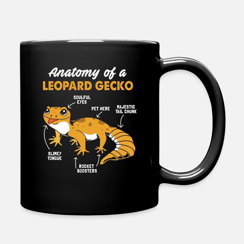 Gecko Anatomy - Full Colour Mug - black