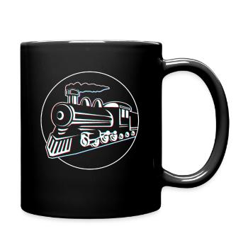 Modellbau Lokomotive Lok Modelleisenbahn - Tasse einfarbig - Schwarz - Rechts