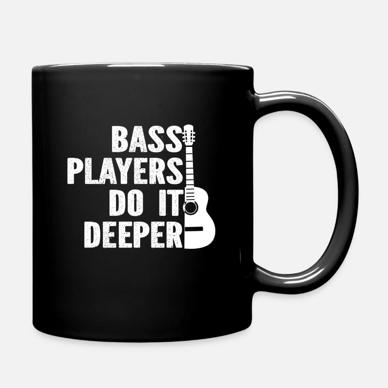 Bass Players Do It Deeper - Tasse einfarbig - Schwarz