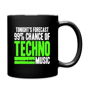 Live techno tonight - Full Colour Mug - black - Right