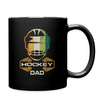 Hockey papa rétro - Mug uni - noir - Droite