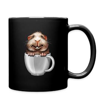 Cobaye dans la tasse - Mug uni - noir - Droite