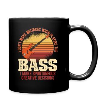 I Don't Make Mistakes Playing The Bass - Full Colour Mug - black - Right