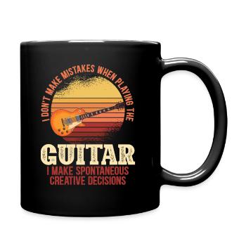 I Don't Make Mistakes Playing Guitar - Full Colour Mug - black - Right