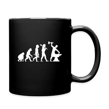 Anvil blacksmithing - Full Colour Mug - black - Right