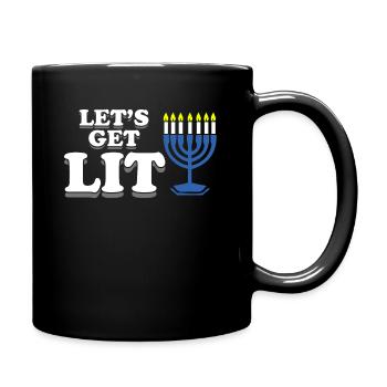 Hanukkah drôle obtenir des vêtements juifs éclairés - Mug uni - noir - Droite