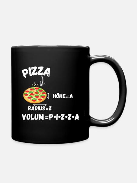 Pizza and Math Memes | Funny math teacher - Full Colour Mug - black