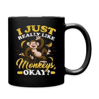 Singe - Mug uni - noir - Droite