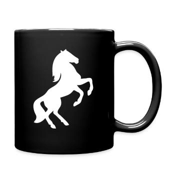 Horse Riding Rider - Full Colour Mug - black - Right
