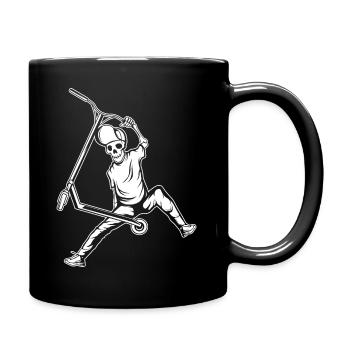 Scooter scooter stunt skeleton kick scooter - Full Colour Mug - black - Right