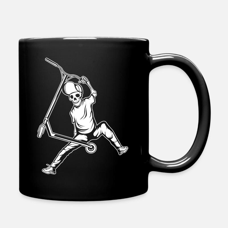 Scooter Roller Stunt Skelett Tretroller - Tasse einfarbig - Schwarz