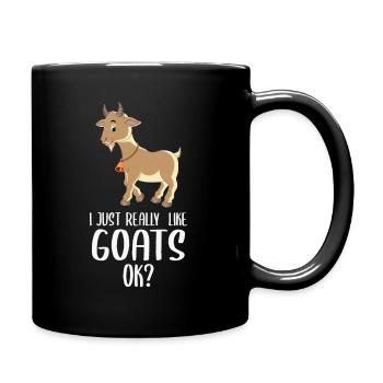 J’aime vraiment les chèvres ok? Conception pour une chèvre - Mug uni - noir - Droite