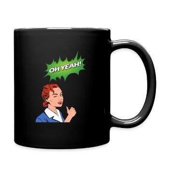 Oh ouais bande dessinée comique style bande dessinée bulle nerd - Mug uni - noir - Droite