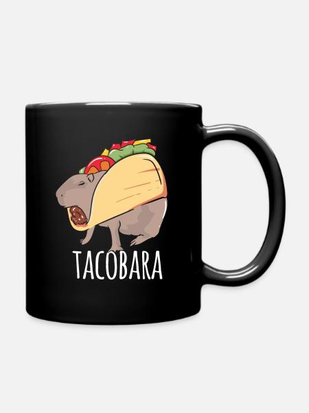 Capybara tacobara rodent capybara wild animal - Full Colour Mug - black