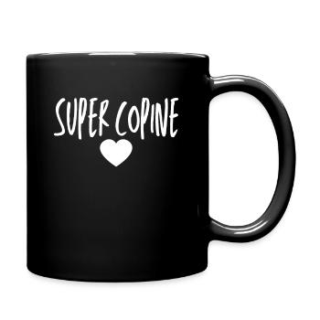 super copine - Mug uni - noir - Droite