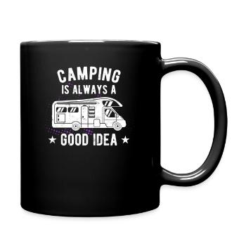 motorhome funny campsite motif motorhome - Full Colour Mug - black - Right