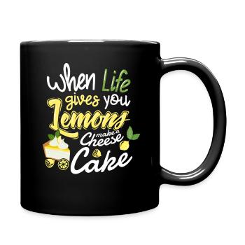Cheesecake - funny saying for cooking and baking - Full Colour Mug - black - Right