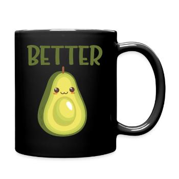 Avocat à moitié drôle correspondant aux couples Saint Valentin - Mug uni - noir - Droite