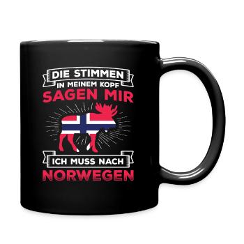 Fishing Norway Scandinavia - Full Colour Mug - black - Right