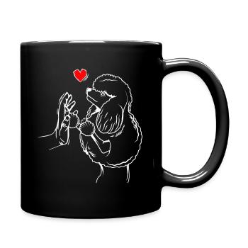 Cadeau drôle de maîtresse de chien d'amour de caniche - Mug uni - noir - Droite