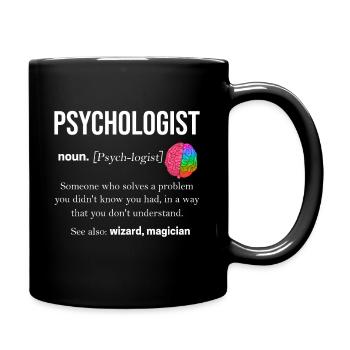 Psychologie Psychologe Therapeut Geschenk Psyche - Tasse einfarbig - Schwarz - Rechts