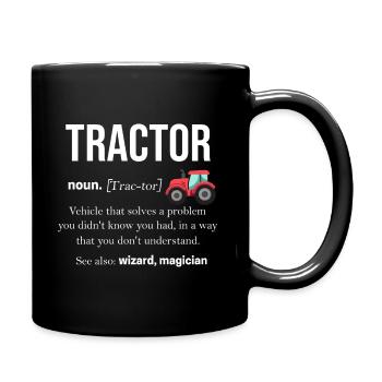 tracteur - Mug uni - noir - Droite