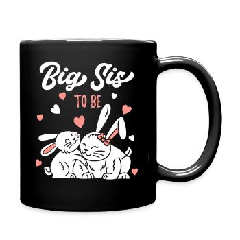 Ich werde grosse Schwester / bald grosse Schwester - Tasse einfarbig - Schwarz - Rechts