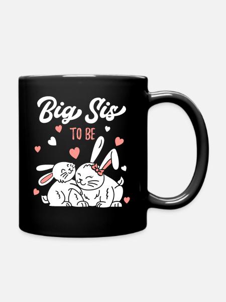 I'm going to be a big sister / soon to be a big sister - Full Colour Mug - black