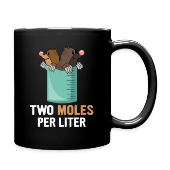 Two moles per liter Wissenschaftler Physiker - Tasse einfarbig - Schwarz - Rechts