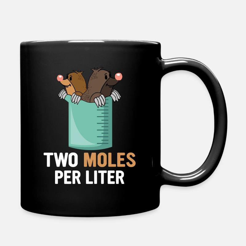 Two moles per liter Wissenschaftler Physiker - Tasse einfarbig - Schwarz