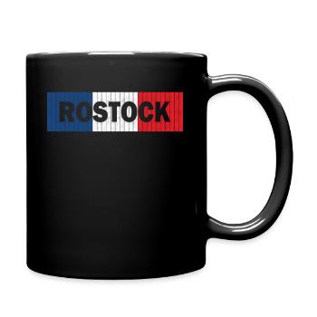 Rostock - Bleu/Blanc/Rouge Ville hanséatique - Mug uni - noir - Droite