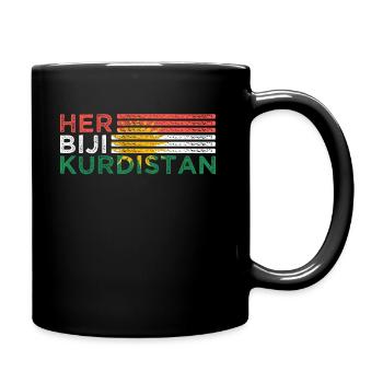 Her Biji Kurdistan Kurde Kurdisch Kurden Geschenk - Tasse einfarbig - Schwarz - Rechts
