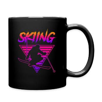 Ski cadeau de sports d'hiver d'hiver - Mug uni - noir - Droite