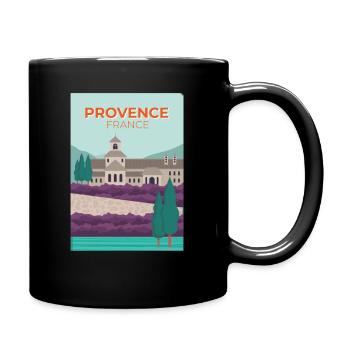 Frankreich Urlaub Provance Süden - Tasse einfarbig - Schwarz - Rechts
