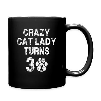 Cat lady 30 - Mug uni - noir - Droite