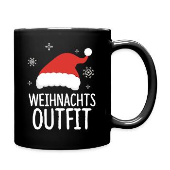 Weihnachtsoutfit Weihnachtsgeschenk lustig Spruch - Tasse einfarbig - Schwarz - Rechts