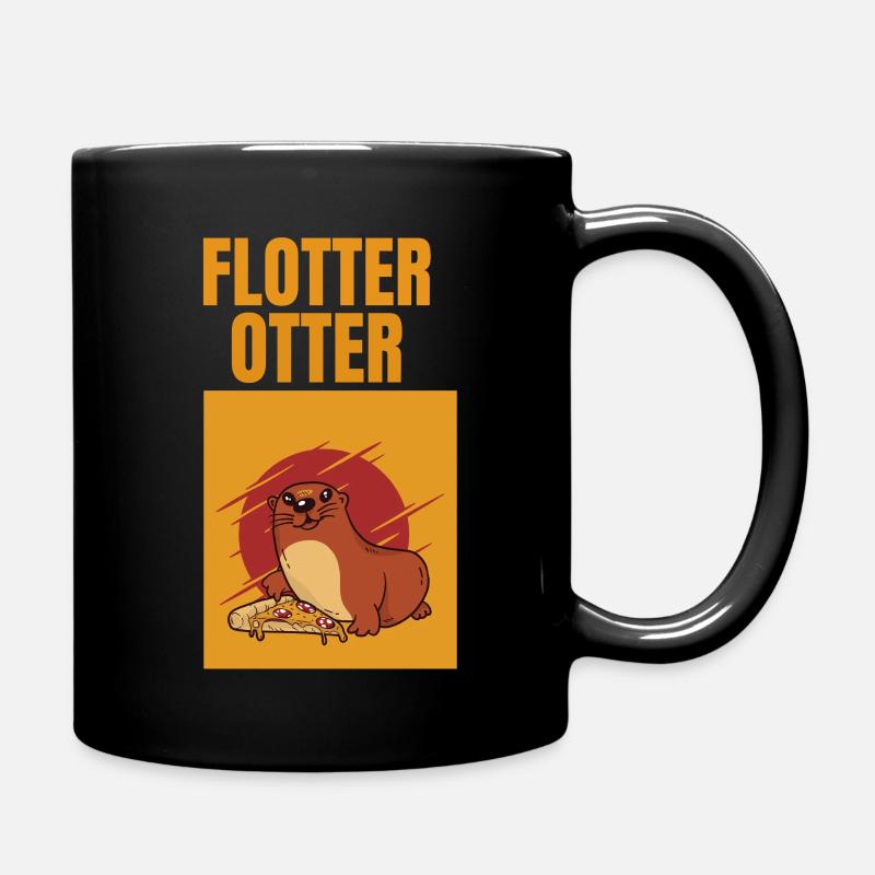 Flotter Otter - Tasse einfarbig - Schwarz