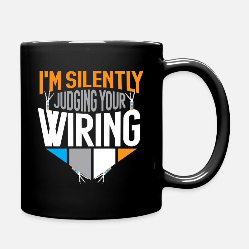 electrician electricity electronics electronics profession - Full Colour Mug - black