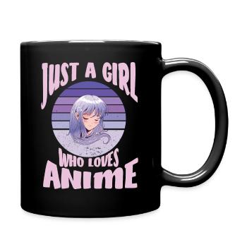 Juste une fille qui aime le cadeau chibi Anime Manga - Mug uni - noir - Droite