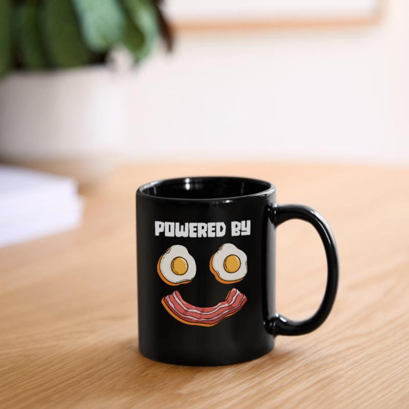 Powered By Eggs And Bacon - Fried Egg Breakfast Full Colour Mug