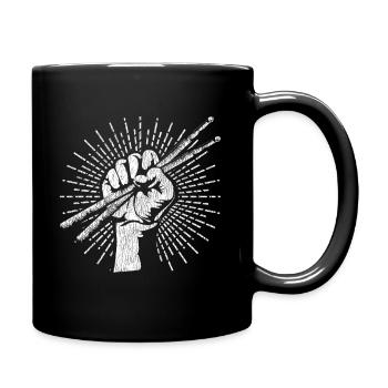 Batteur de batterie - Mug uni - noir - Droite