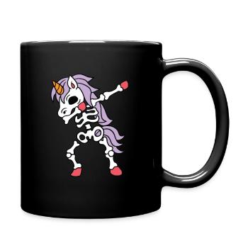 Dabbing Unicorn Skeleton Halloween Skeleton Unicorn - Mug uni - noir - Droite