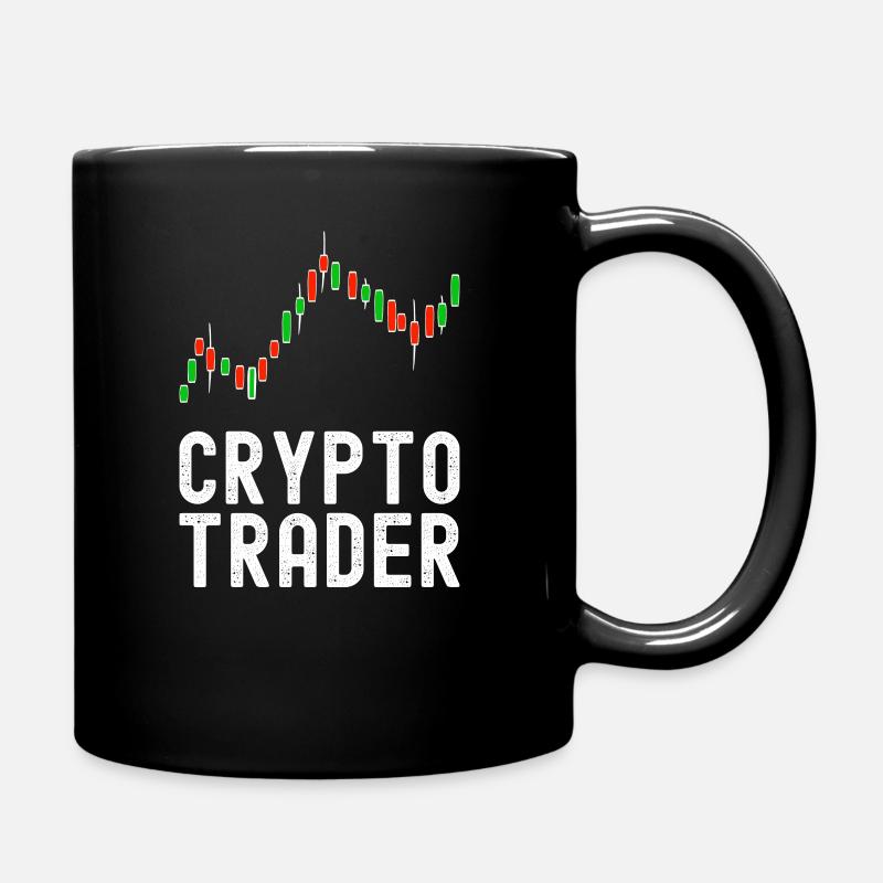 Crypto Trader Candlesticks - Trading cryptocurrency - Full Colour Mug - black